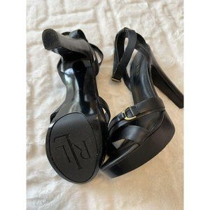 Ralph Lauren Heeled Black Shoes Beautiful Classic